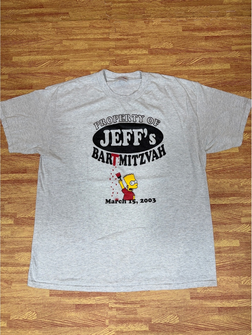Vintage Jeff's Bart Mitzvah Graphic T-Shirt Size L